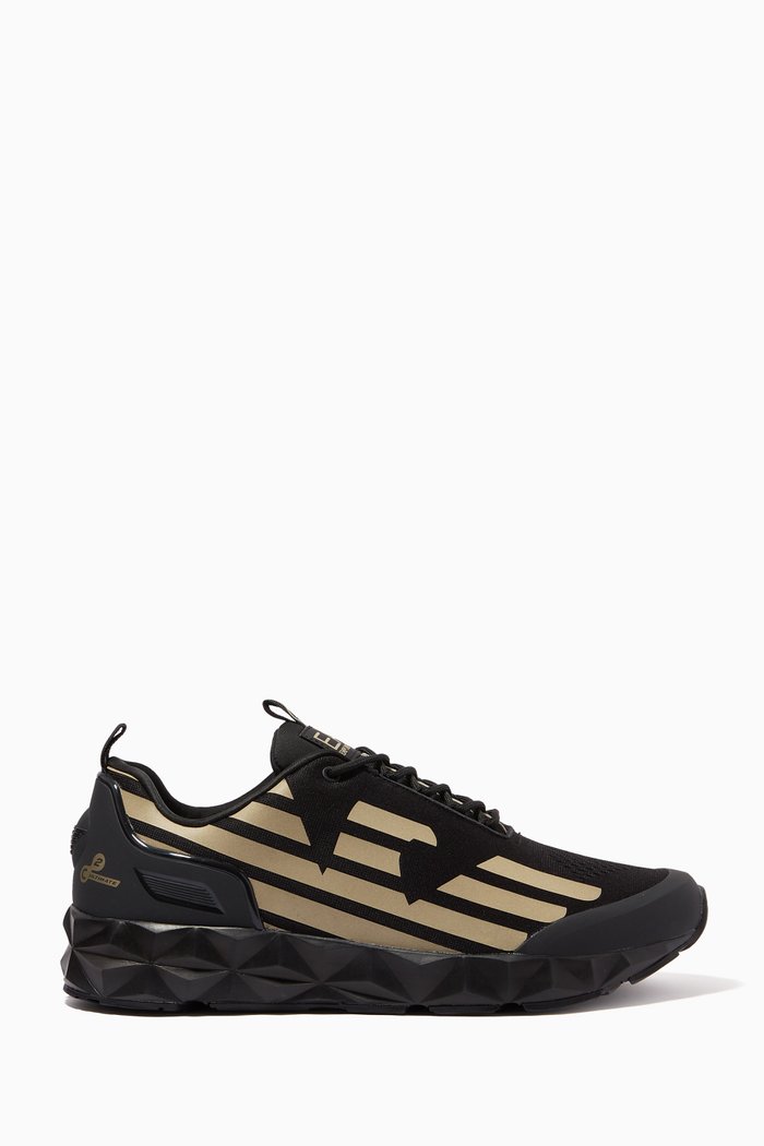 

EA7 C2 Kombat Sneakers in Mesh, Black