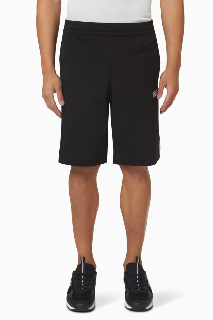 

Logo Shorts in Cotton, Black