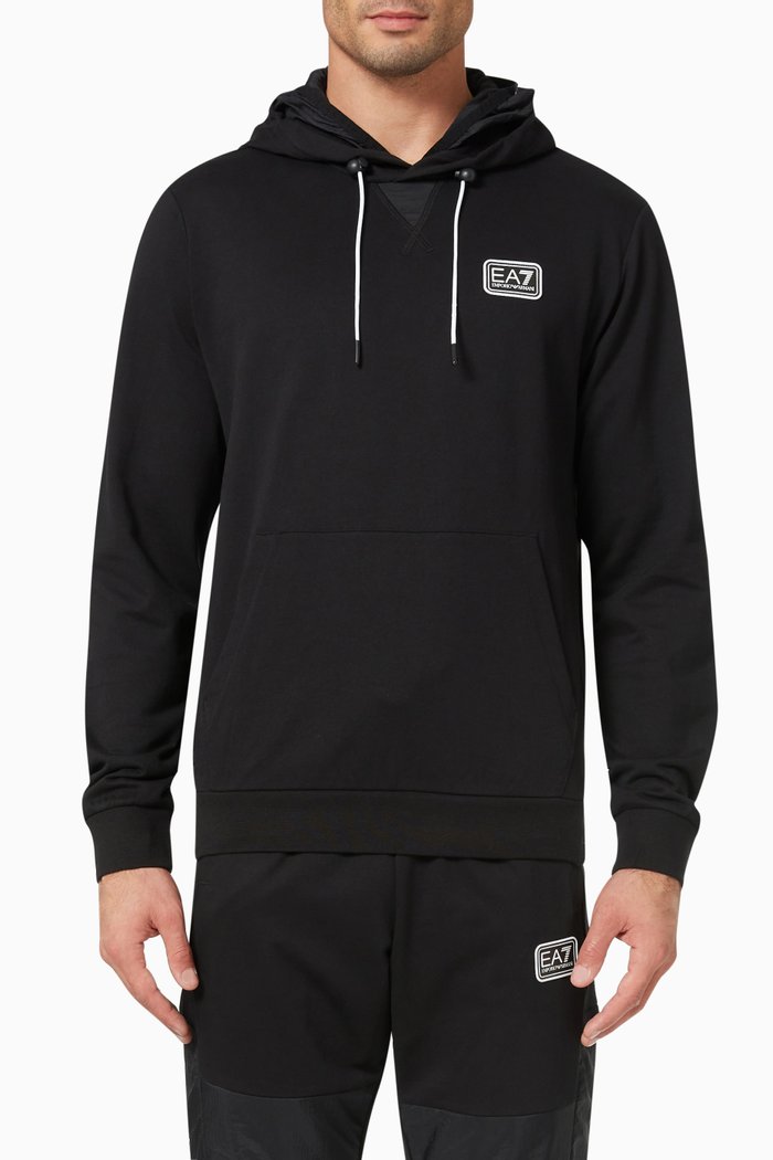 

EA7 Sweatshirt in Cotton Jersey, Black