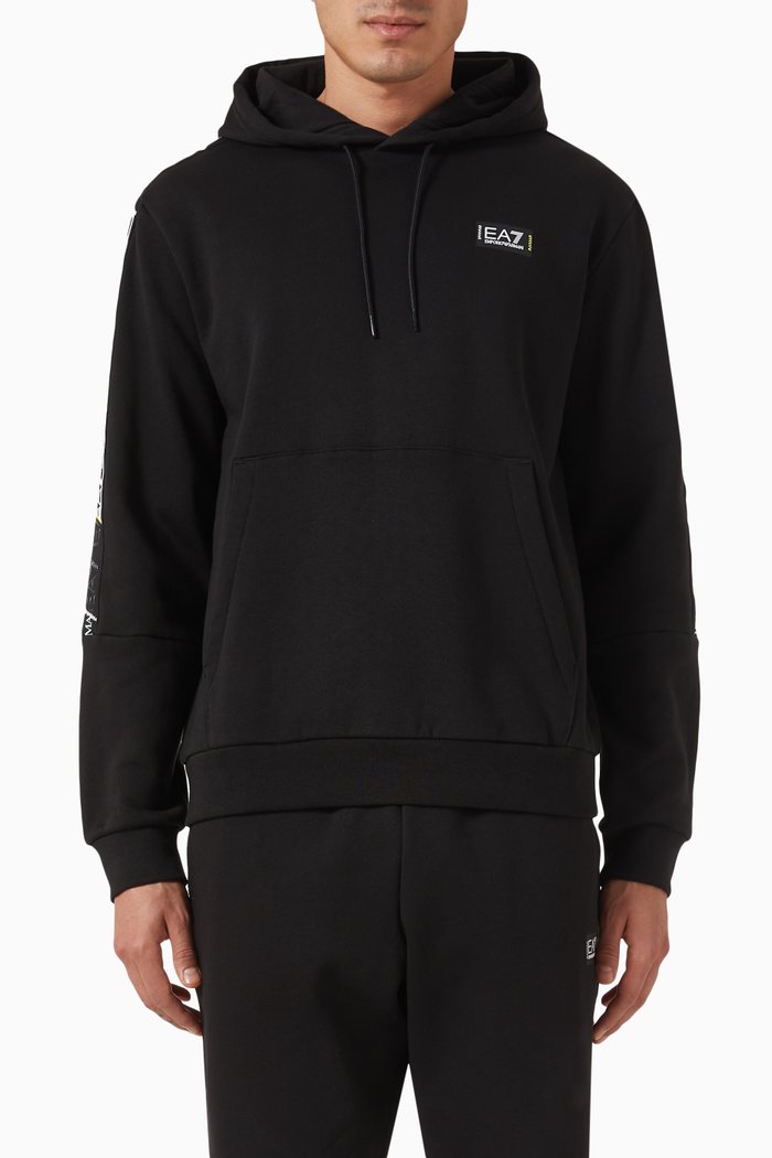 

Logo Hoodie in Cotton Jersey, Black
