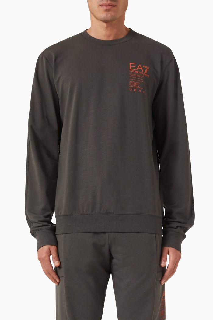

Logo Sweatshirt in Cotton Jersey, Grey