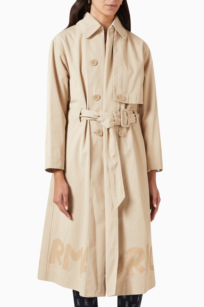 

Trench Coat in Cotton Twill, Neutral