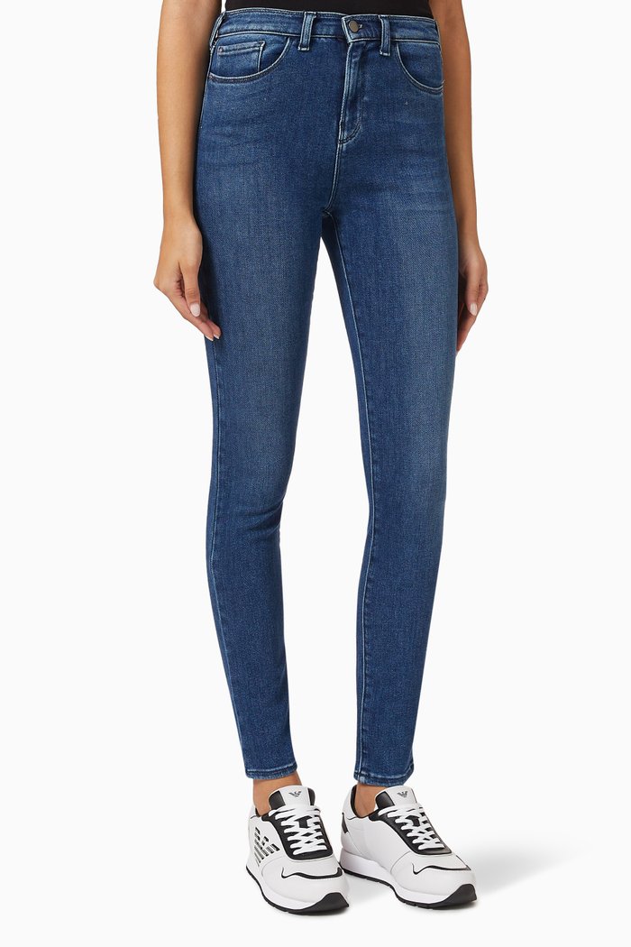Eagle Rivet Jeans in Stretch-denim, Blue