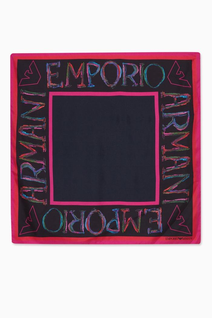 

Pop-colour Scarf in Silk, Black