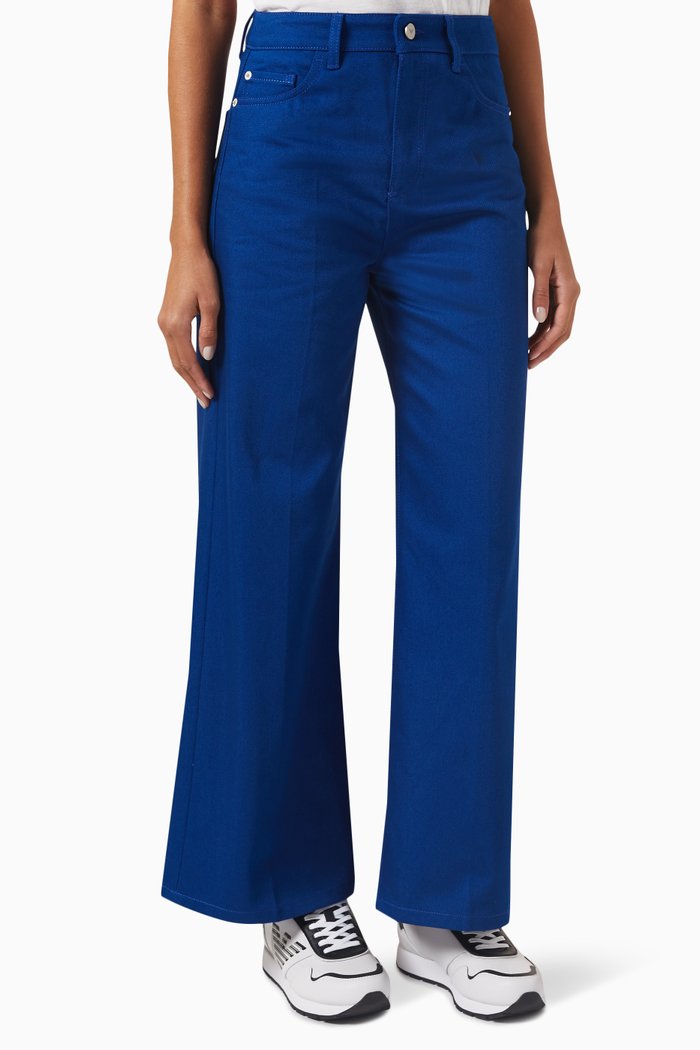 

Flared Jeans in Organic Cotton-denim, Blue