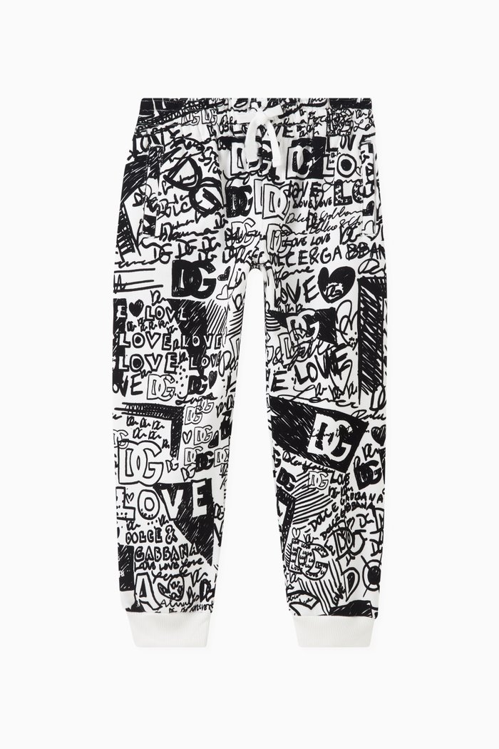 

Graffiti Sweatpants in Cotton, Black