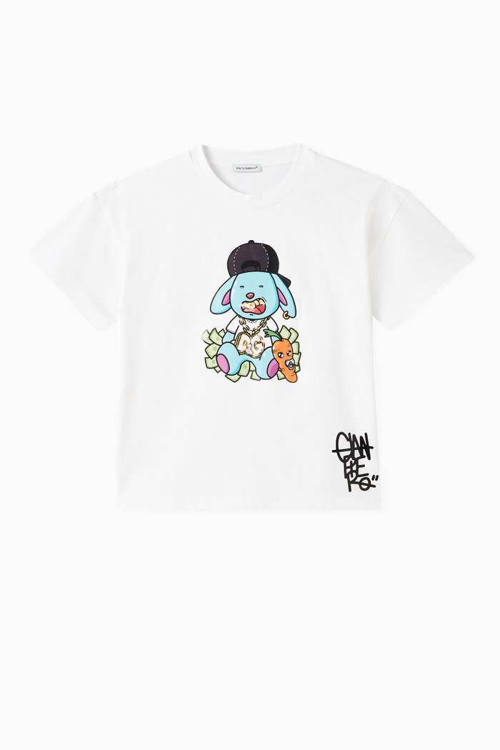 Bunny T-shirt in Cotton, White