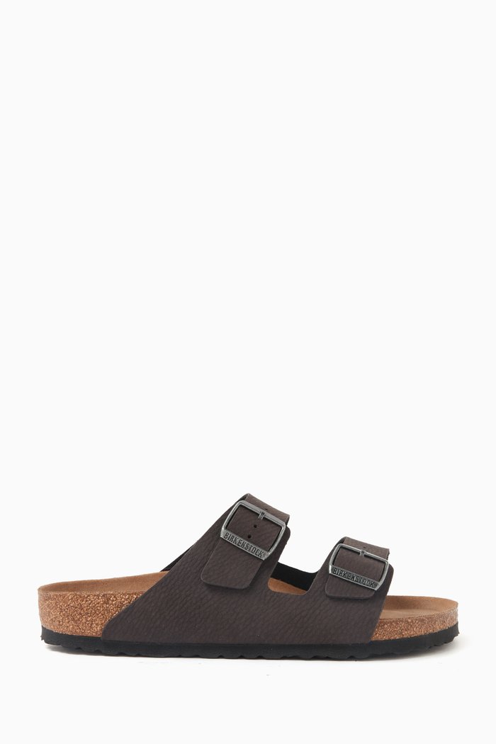 

Arizona Slide Sandals in Vegan Leather, Black