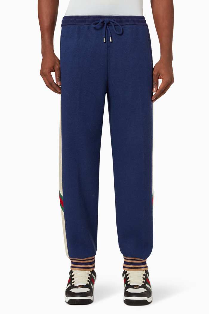 

Interlocking G Jogging Pants in Wool-jersey, Blue
