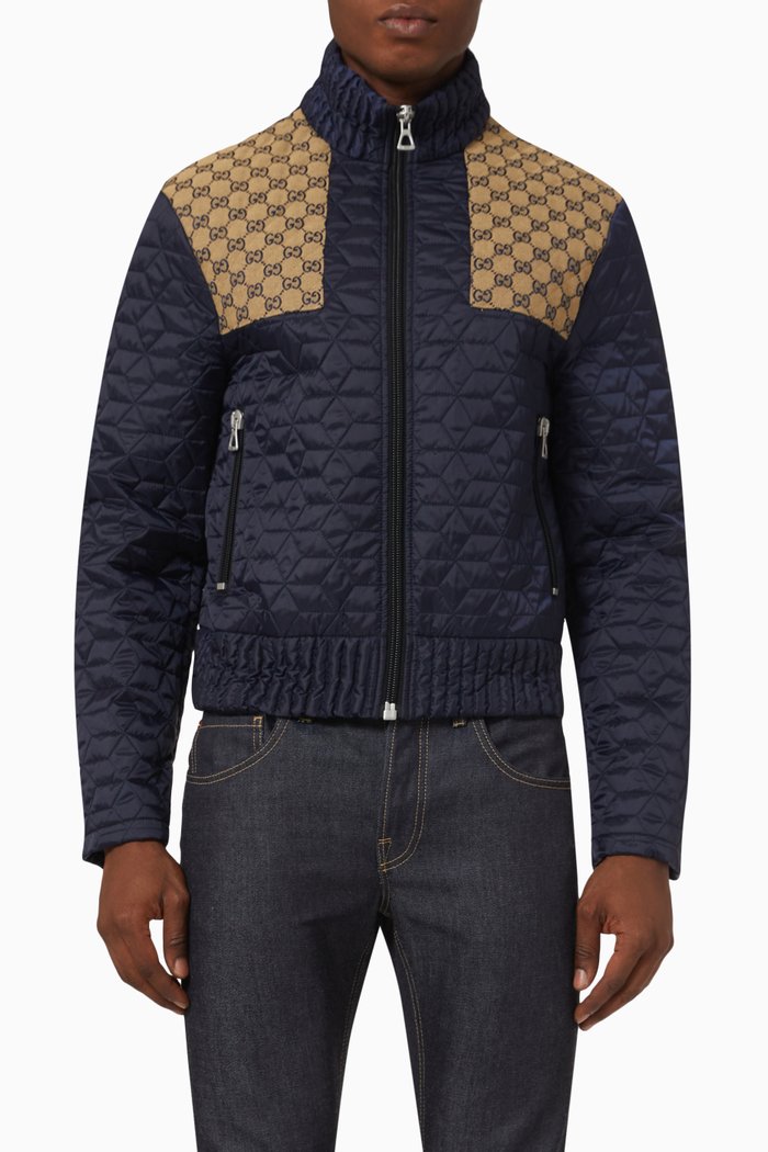 

GG Logo Quilted Jacket, Multicolour