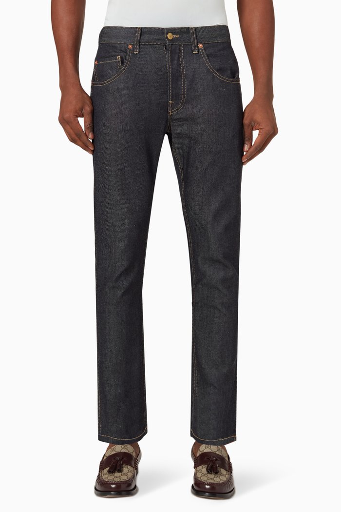 

Tapered Pants in Denim, Blue