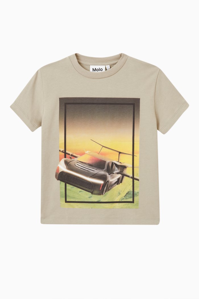 

Flying Car T-shirt in Organic Cotton, Green