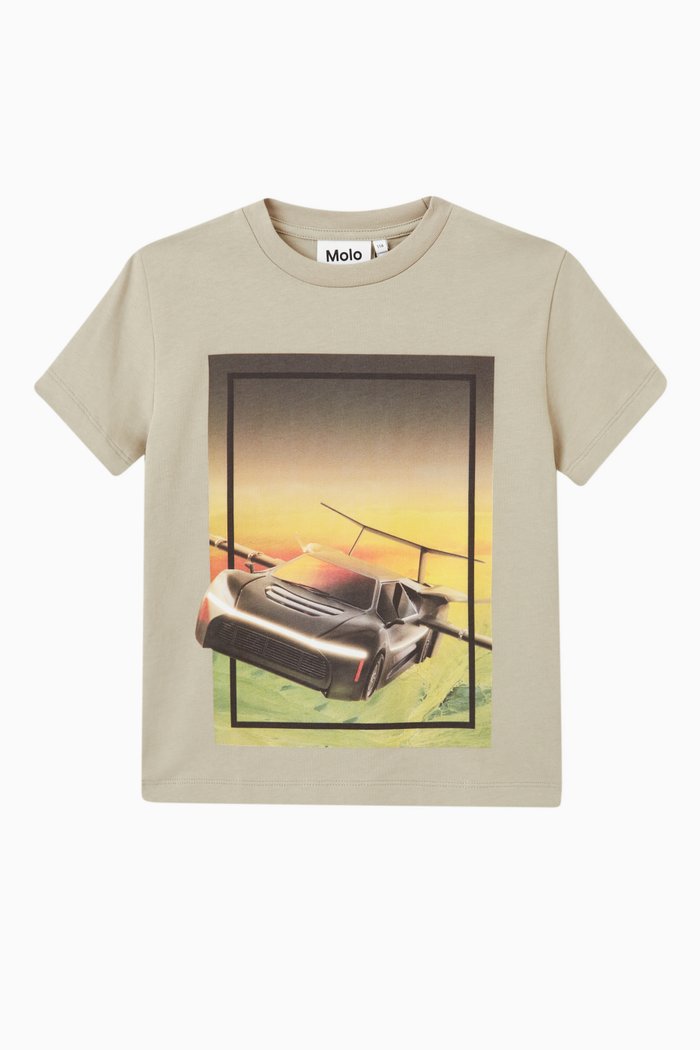 

Flying Car T-shirt in Organic Cotton, White