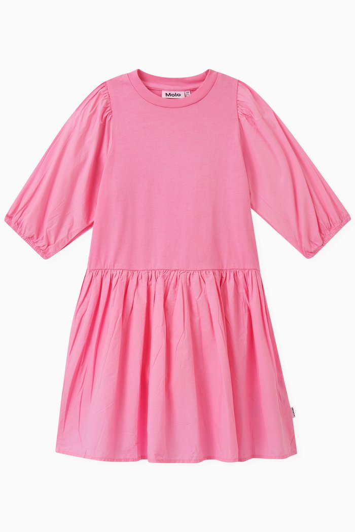 

Cece Dress in Organic Cotton, Pink