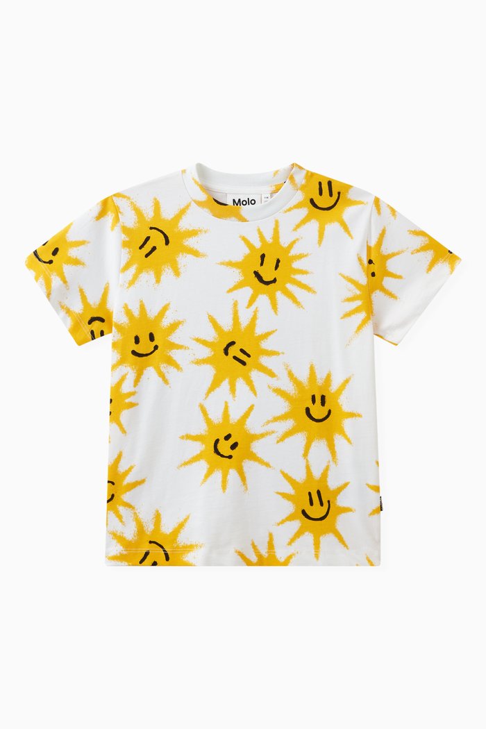 

Roxo Happy Suns T-shirt in Organic Cotton, Yellow