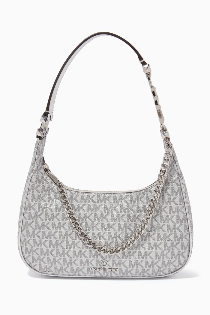 

Small Piper Pouchette in Signature Monogram Canvas, Silver