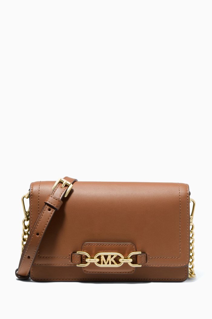 

Small Heather Crossbody Bag in Leather, Brown