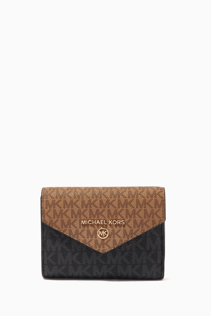 

Jet Set Tri-fold Wallet in Signature Monogram Canvas, Neutral