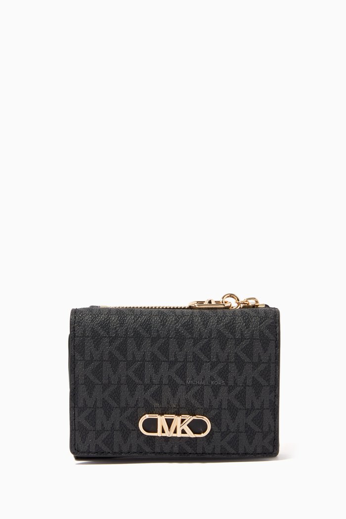 

Parker Tri-fold Wallet in Signature Monogram Canvas, Black