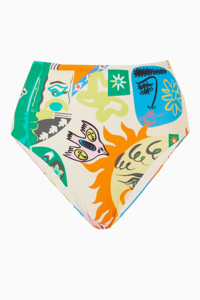 

Soleil High-waisted Bikini Bottom, Multicolour