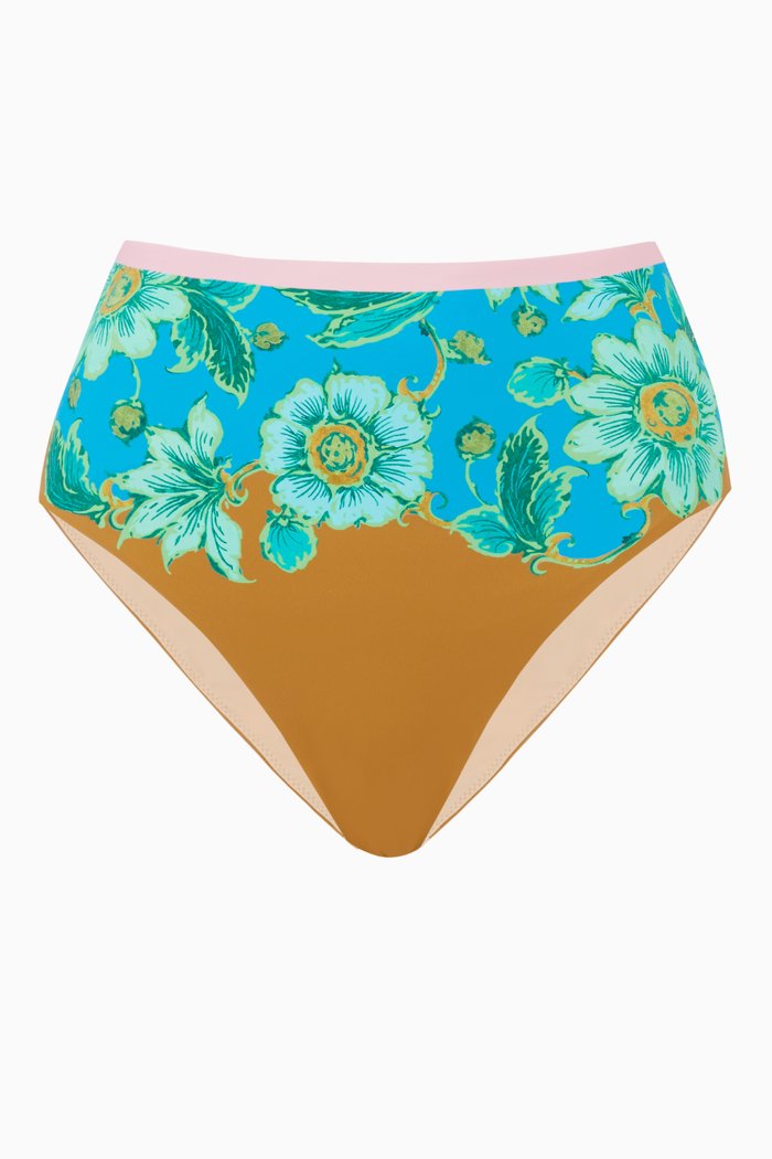 

Winnie High-waisted Bikini Bottom, Blue