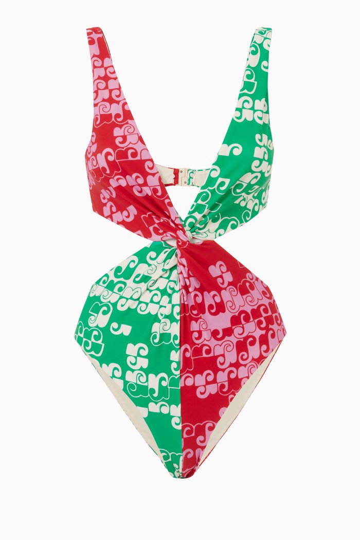 

Louise Twist One-piece Swimsuit, Multicolour