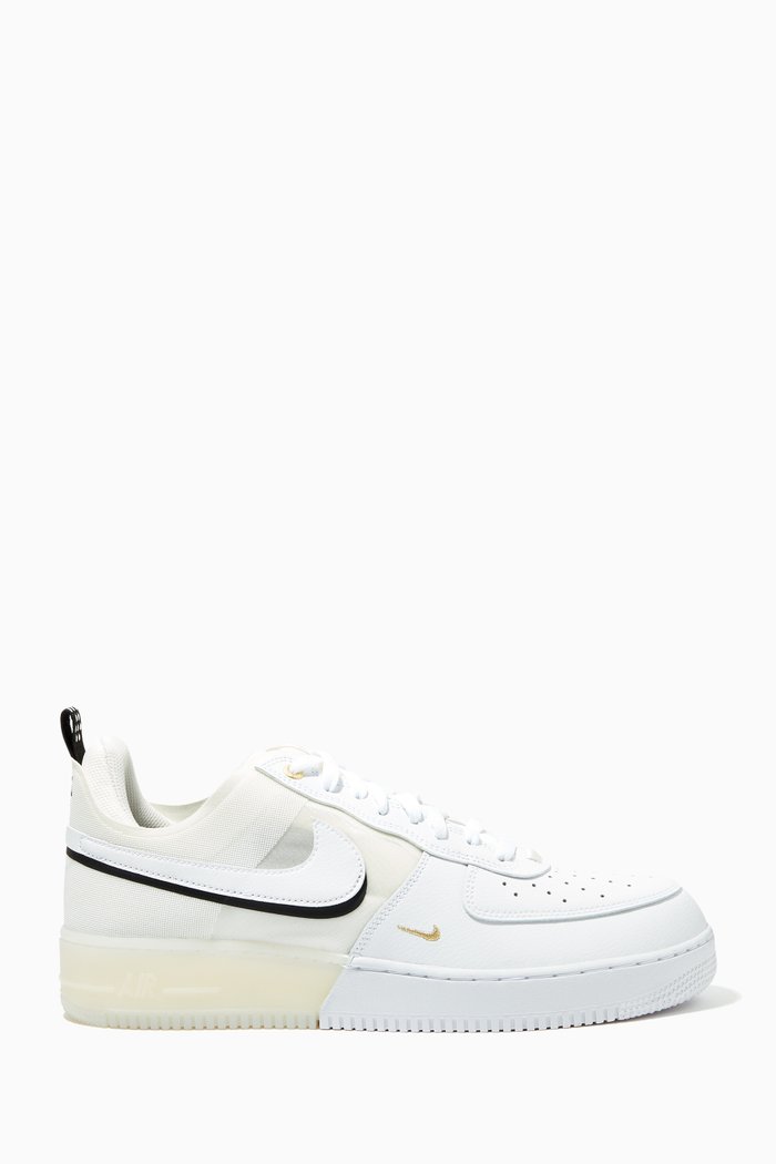 

Air Force 1 React 40th Sneakers in Mesh & Leather, White