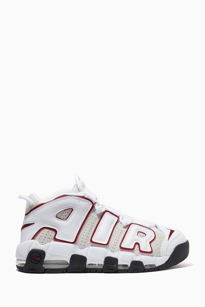Air More Uptempo '96 Sneakers in Suede, White