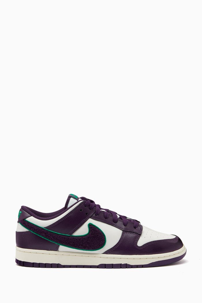

Dunk Low-top Retro University Sneakers in Leather, Purple
