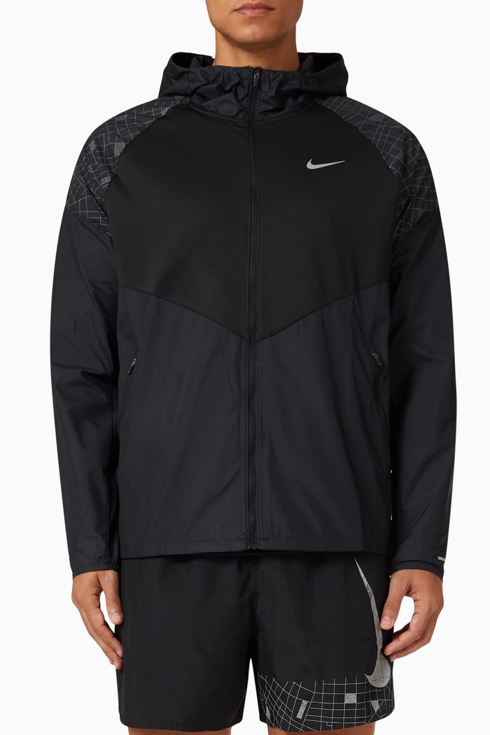 

Hooded Jacket in Nylon, Black