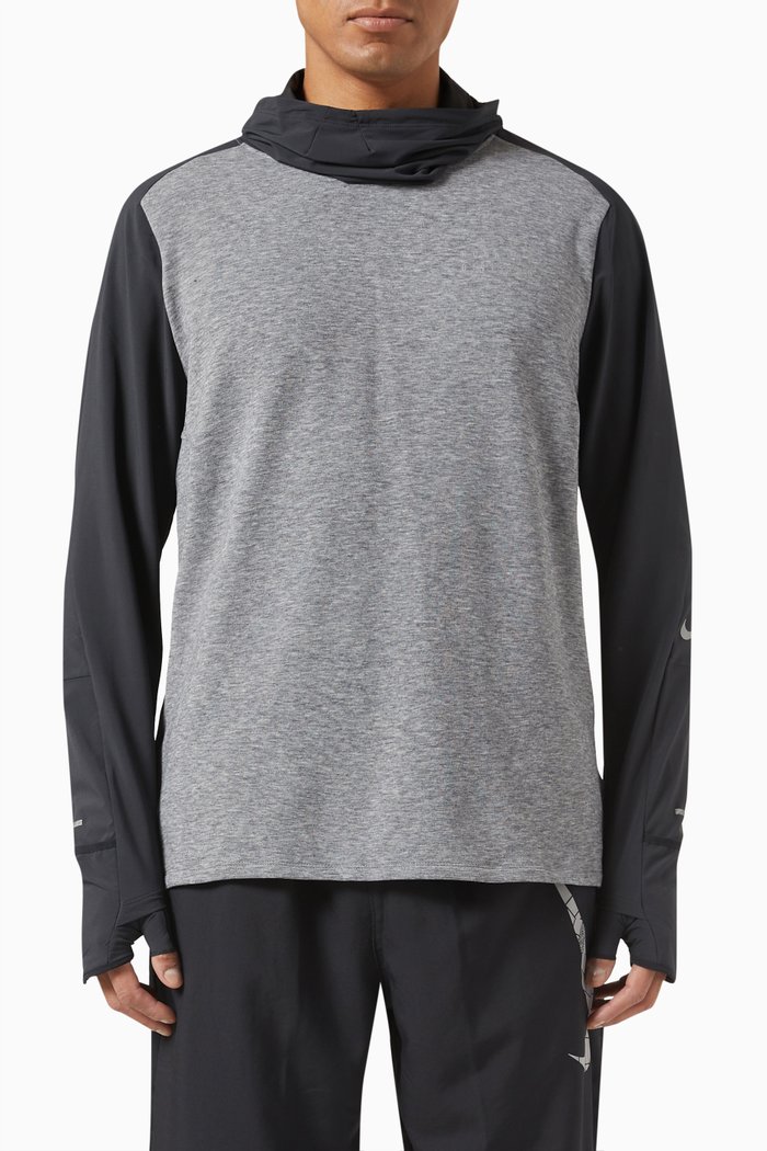 

Logo Print Jacket in Nylon Knit, Black