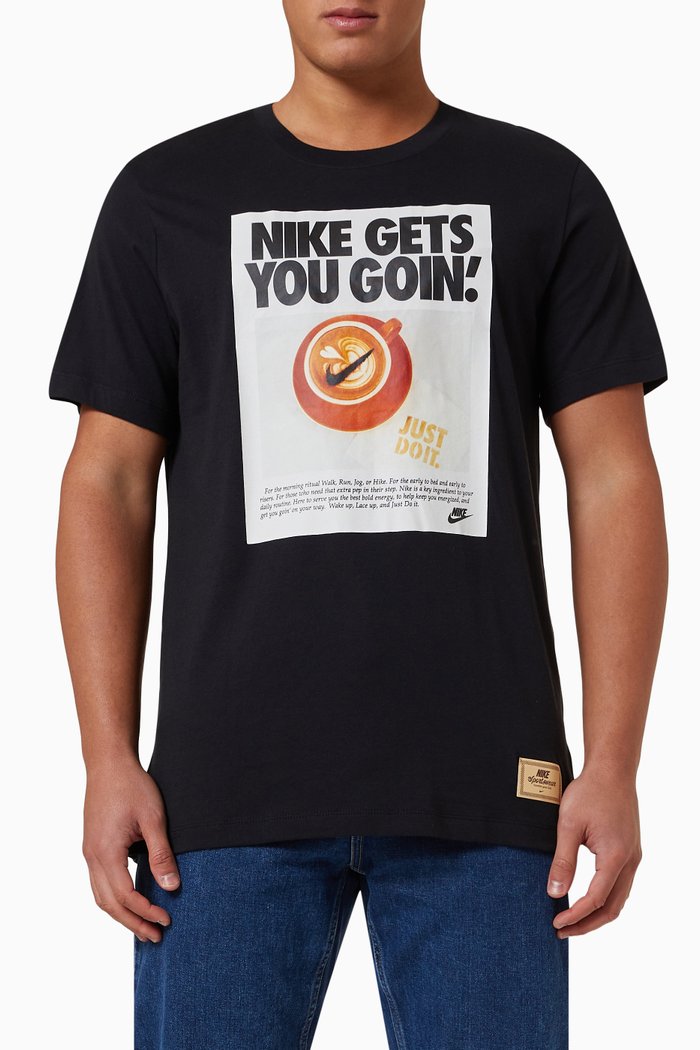 

Sportswear Graphic Logo T-shirt in Cotton-jersey, Black