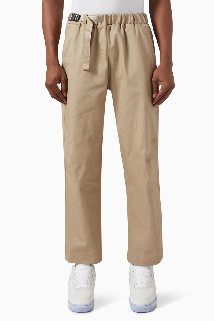

Straight-fit Pants in Cotton Twill, Neutral