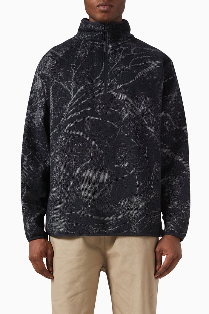 

Half-zip Sweatshirt in Knit, Black