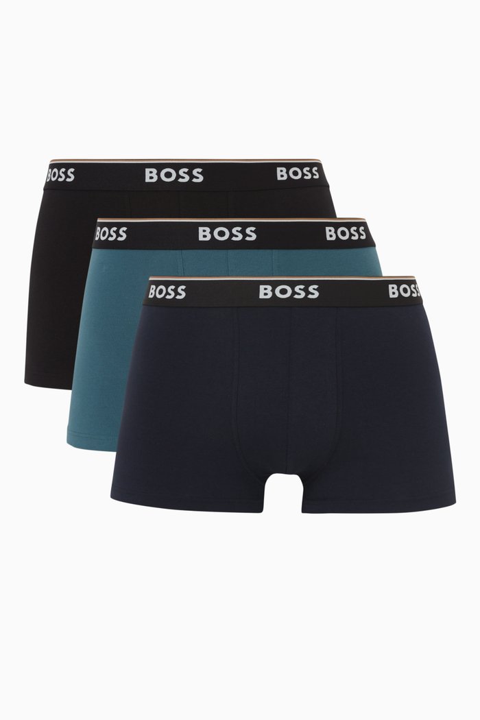 

Boxers in Cotton, Set of Three, Black