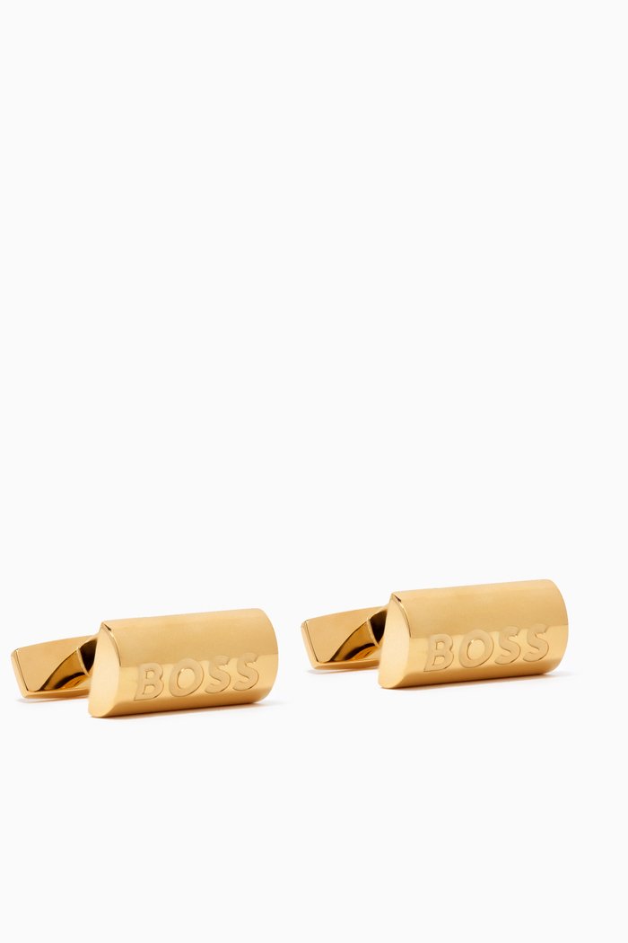 

Logo Engraved Cufflinks in Metal, Gold