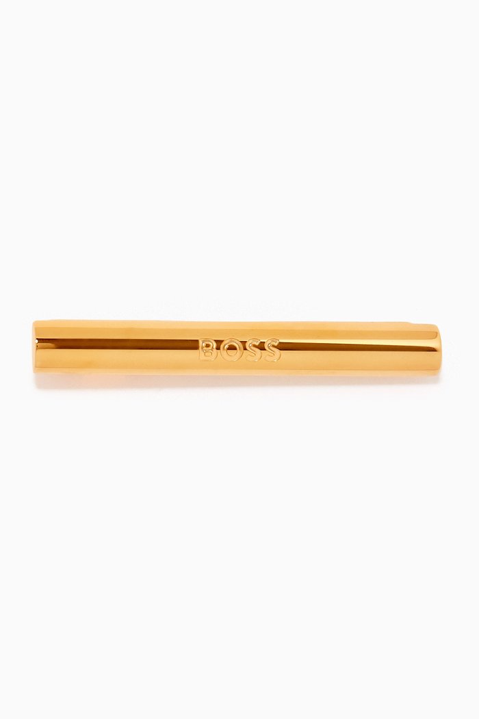 Logo Engraved Tie Clip in Metal, Gold