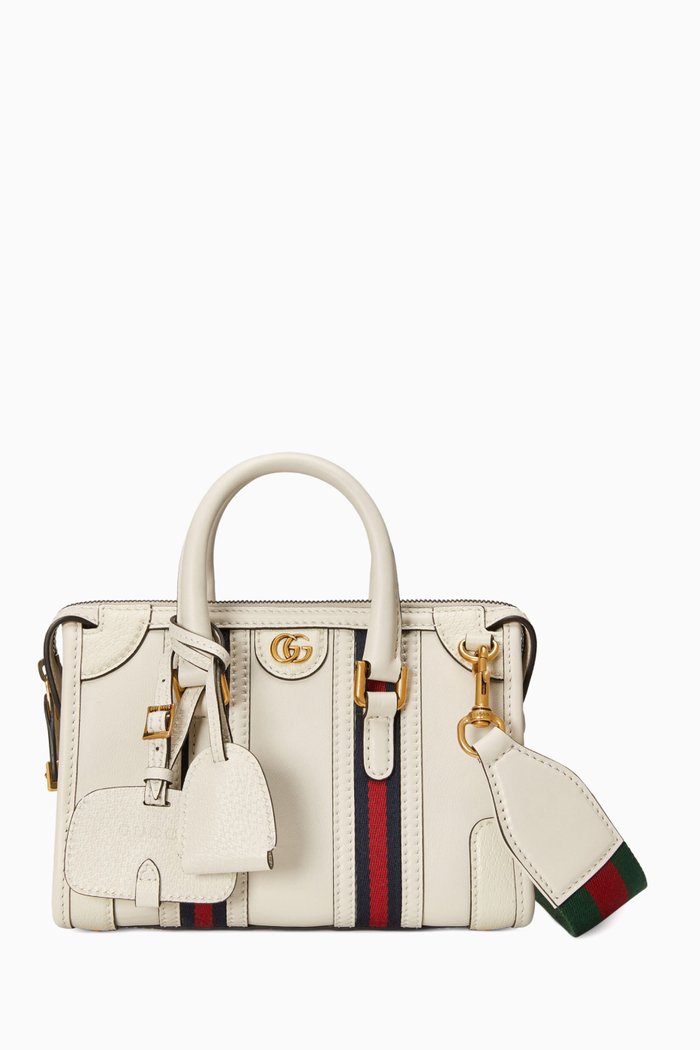 

Bauletto Mini Tote Bag in Leather, White