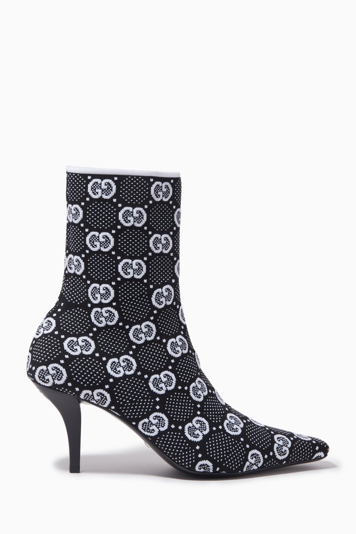 

Ankle Boots in GG Knit, Black