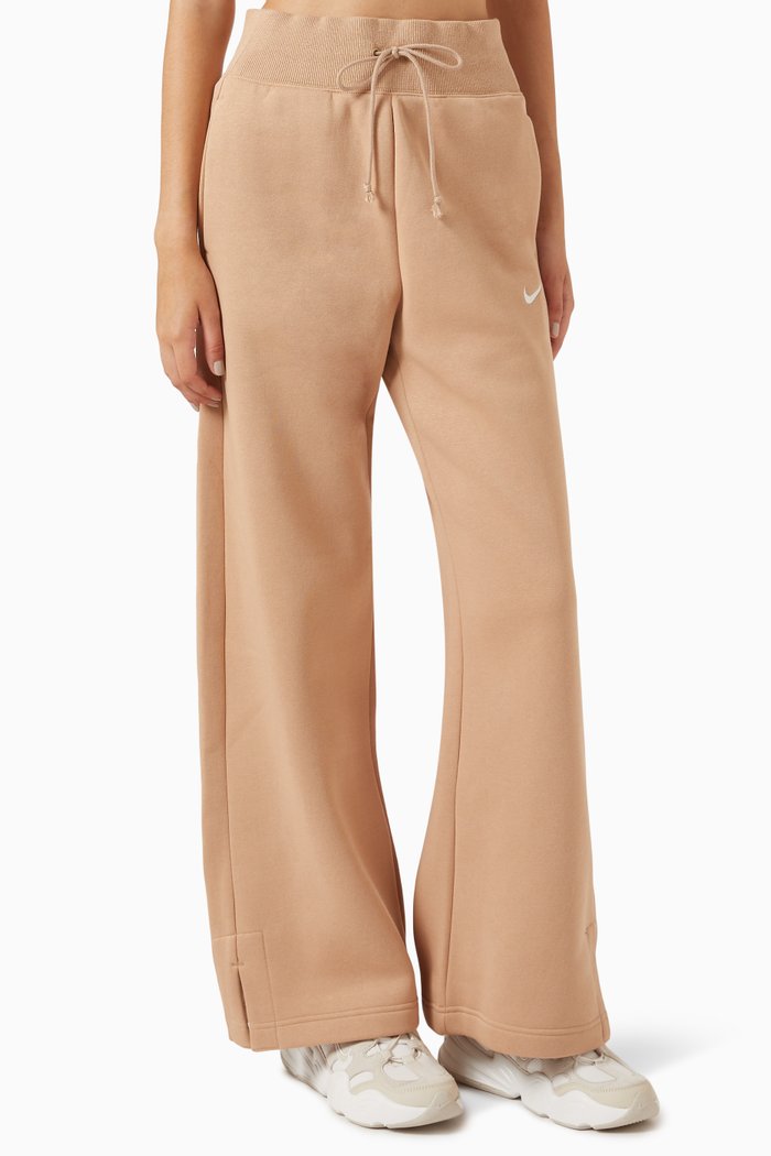 

Sportswear Phoenix Wide-leg Pants in Fleece, Brown