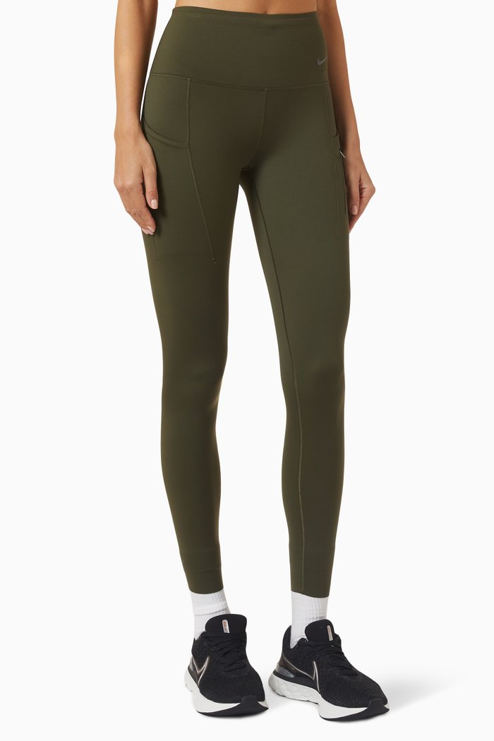 

Dri-FIT Go High-rise Leggings in Stretch Jersey, Brown