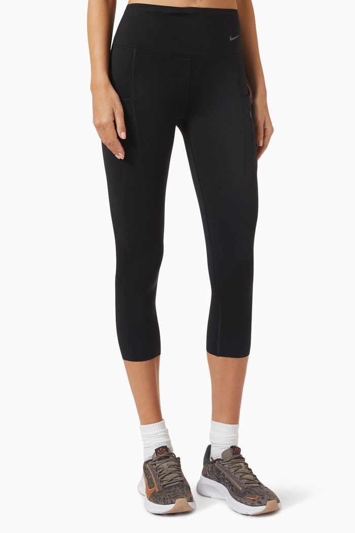 

Dri-FIT Go Medium-rise Cropped Leggings in Stretch Jersey, Black