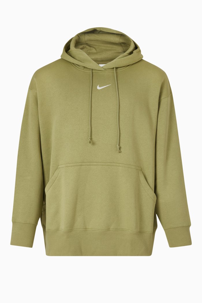 Phoenix Fleece Plus Size Hoodie in Cotton, Brown