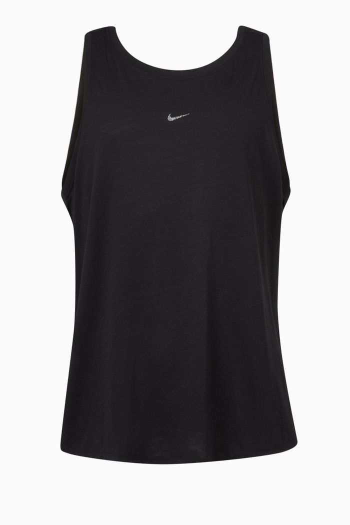 

Dri-FIT Plus Size Yoga Tank in JErsey, Black