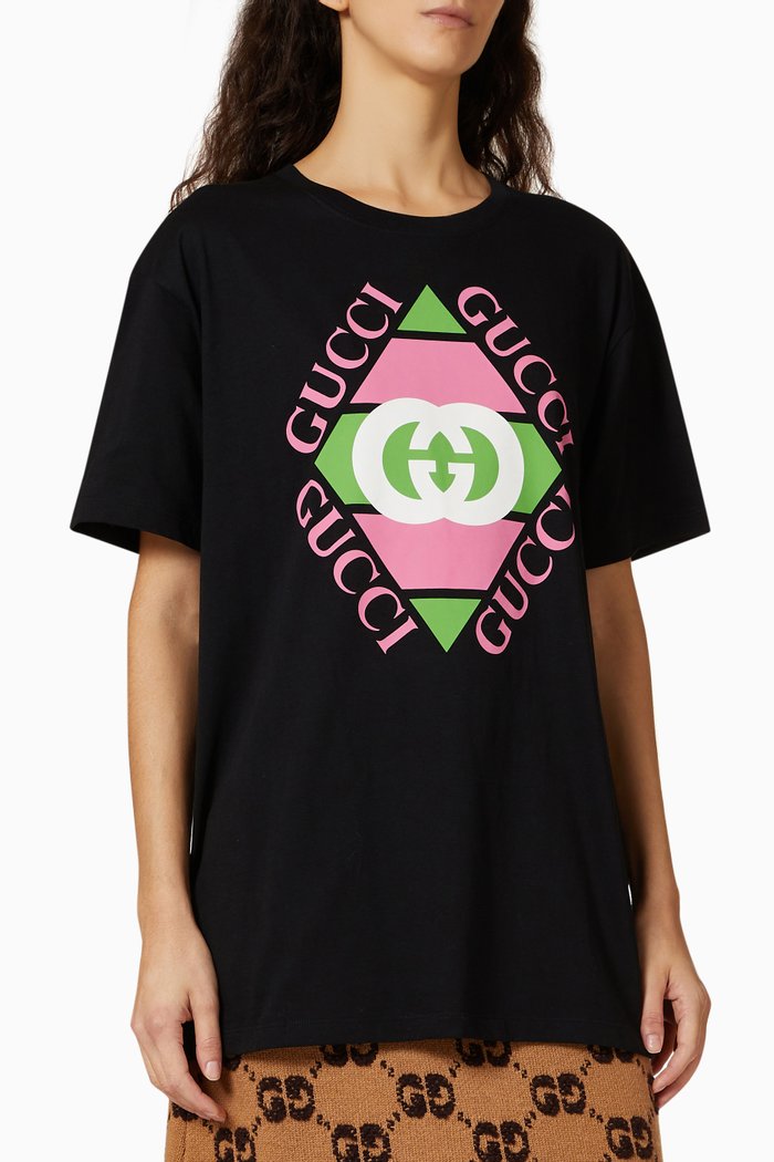 

Vintage Logo-print T-shirt in Cotton-jersey, Black