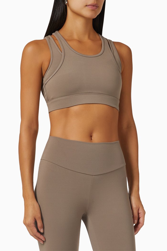 

Softskin Double Layer Sports Bra, Brown