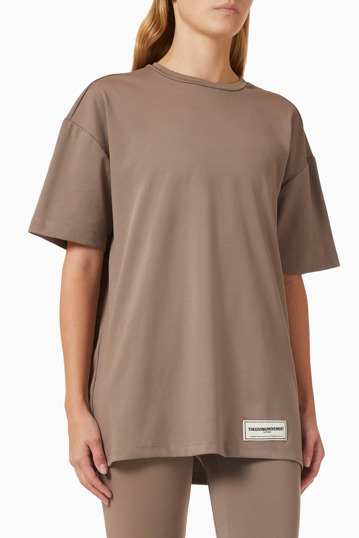 

Oversized T-shirt in Light Softskin100©, Brown