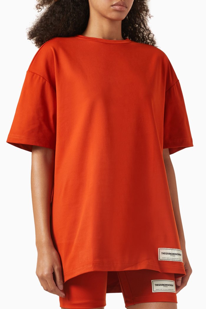 

Oversized T-shirt in Light Softskin100©, Orange
