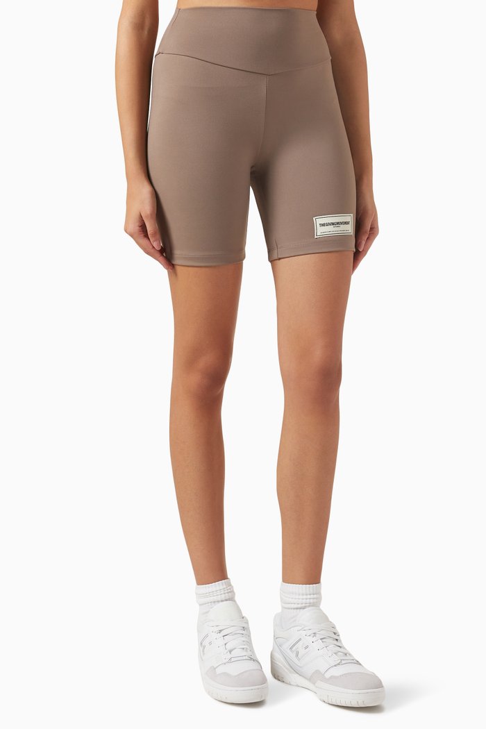 

Biker Shorts in Recycled Blend, Brown