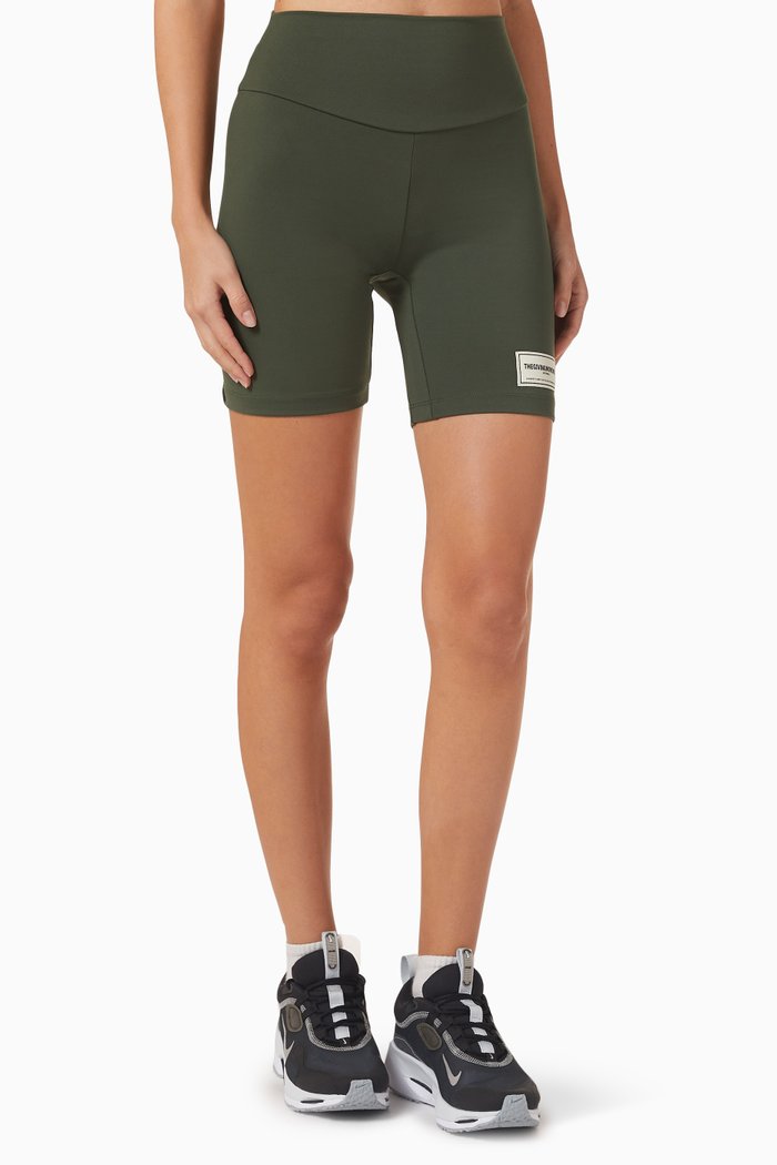

Biker Shorts in Recycled Blend, Brown